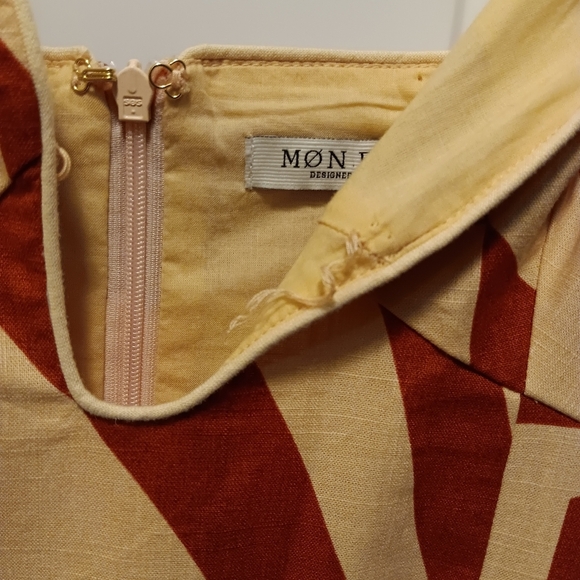 Mon Renn| *Missing* Hook Surreal Midi Dress 100% Cotton Abstract Print US M Tag - Picture 3 of 13